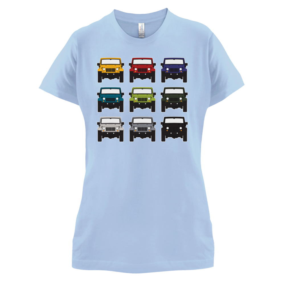 JW 9 Colour Car Grid T Shirt
