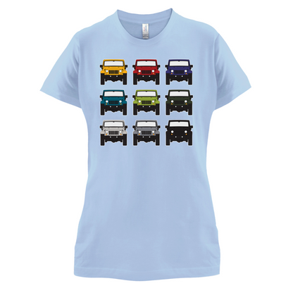 JW 9 Colour Car Grid T Shirt