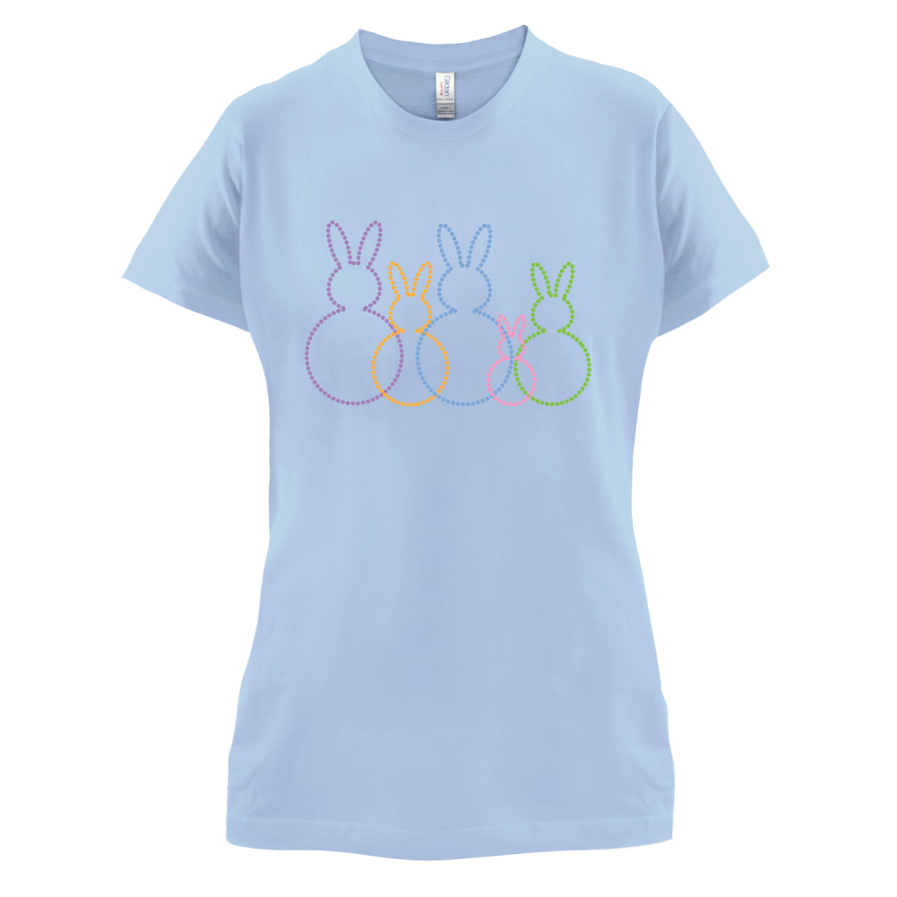 Bunny Family Outline T Shirt