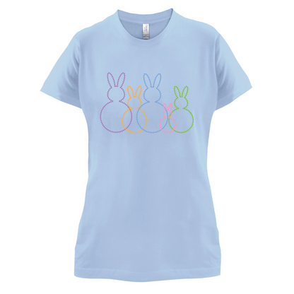 Bunny Family Outline T Shirt