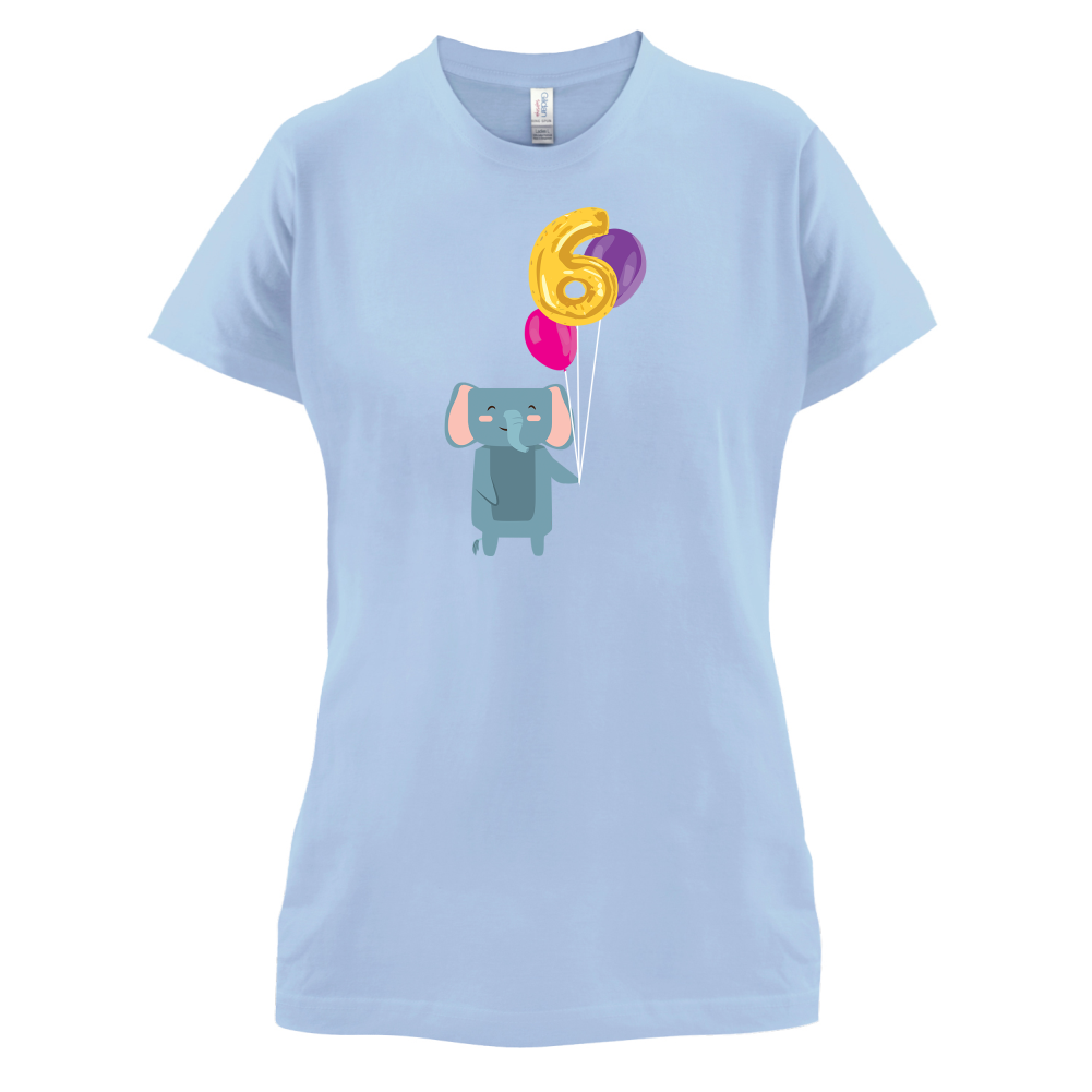 6th Birthday Elephant T Shirt