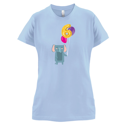 6th Birthday Elephant T Shirt