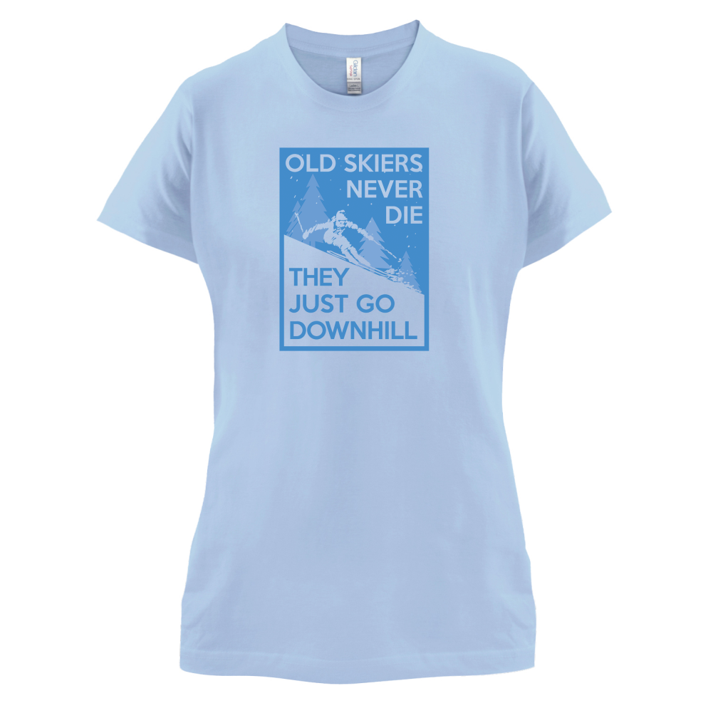 Skiers Go Downhill T Shirt