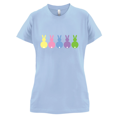 Multi Colour Easter Bunny's T Shirt
