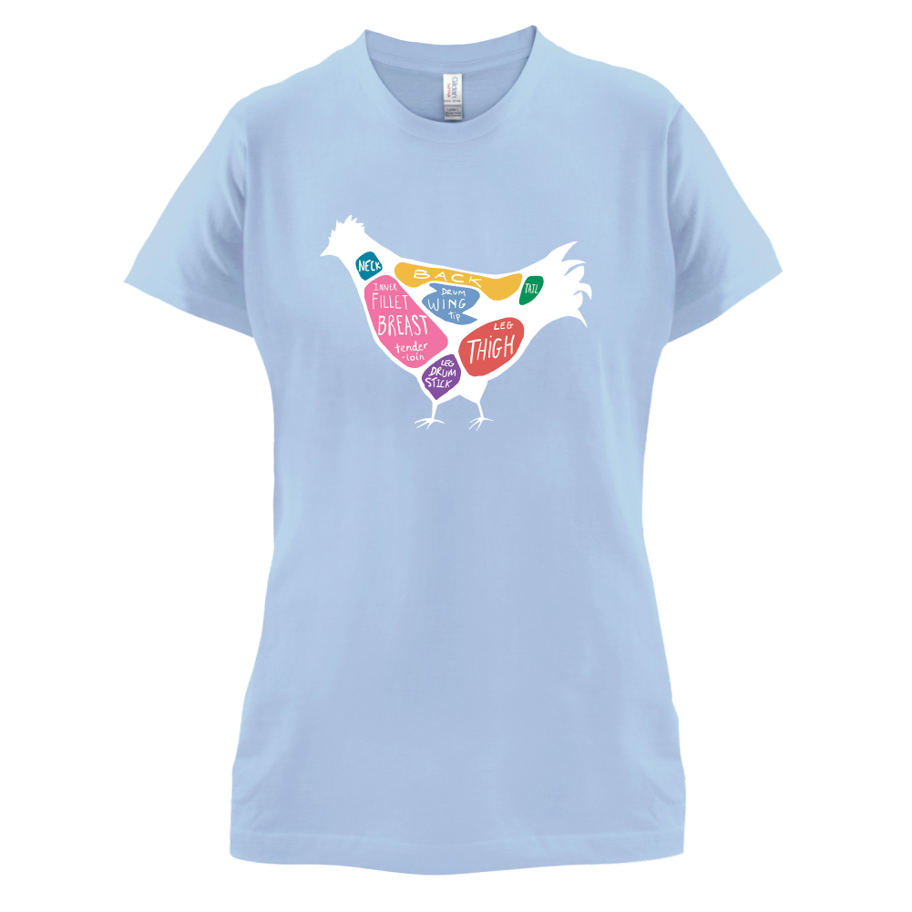 Butcher Chicken Diagram T Shirt