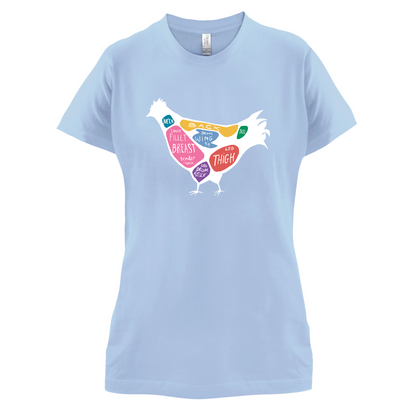 Butcher Chicken Diagram T Shirt