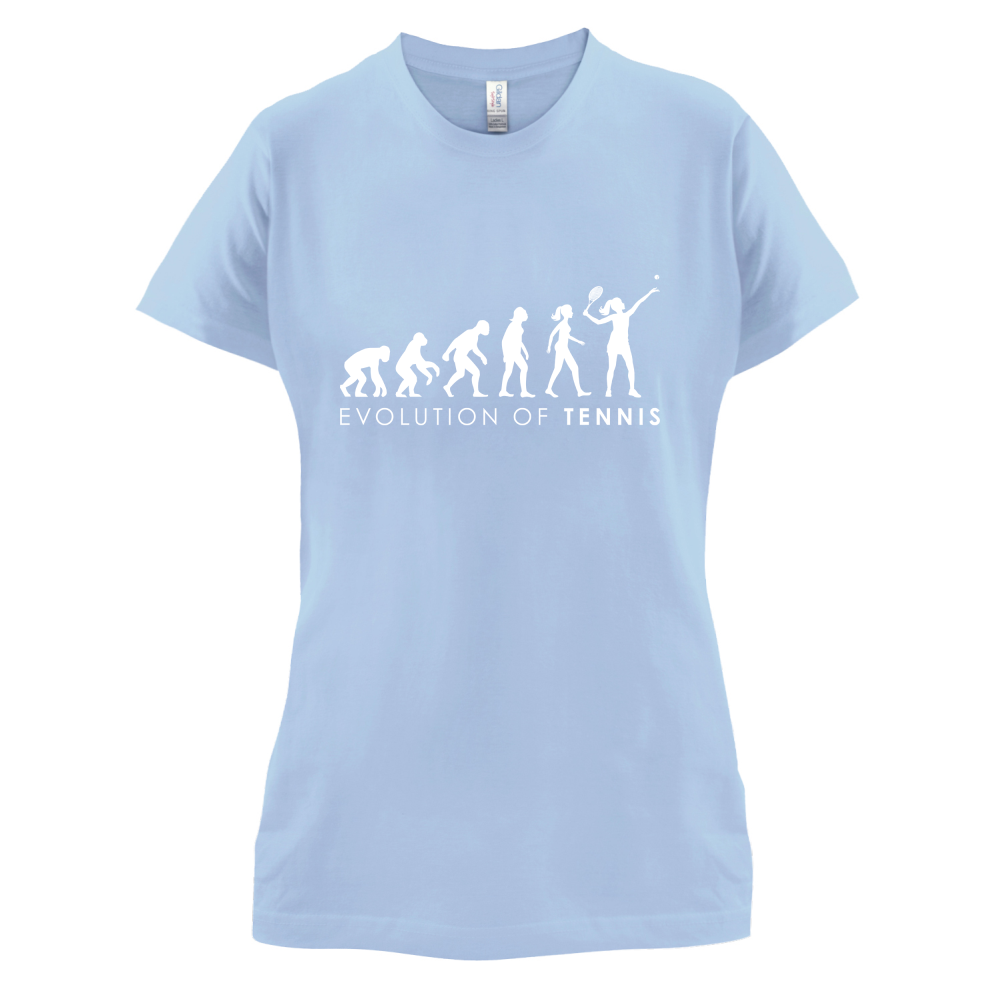 Evolution Of Woman Tennis T Shirt