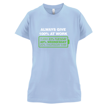 Always Give 100% At Work T Shirt