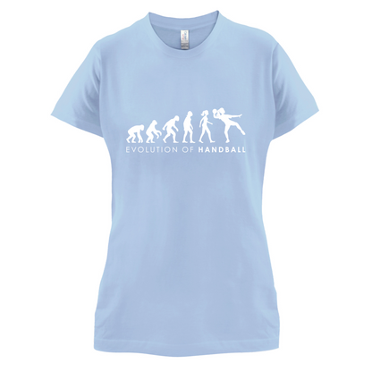 Evolution Of Woman Handball T Shirt