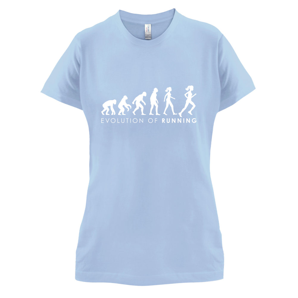 Evolution Of Woman Running T Shirt