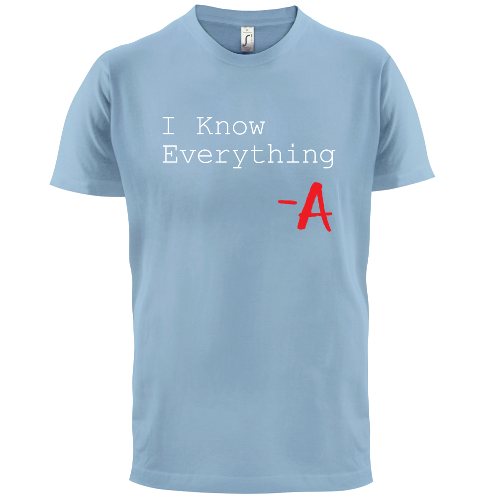 I Know Everything T Shirt