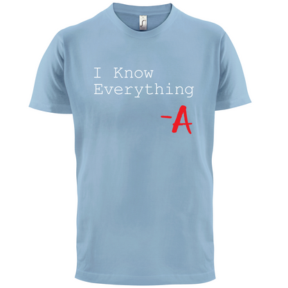 I Know Everything T Shirt