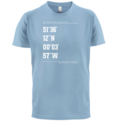 Stadium Coordinates Tottenham T Shirt