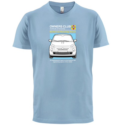 Car Owners Manual Fiat 500 T Shirt