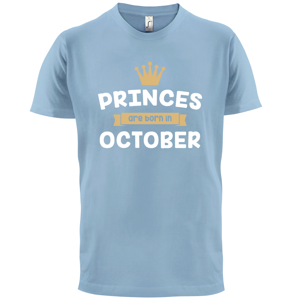 Princes Are Born In October T Shirt