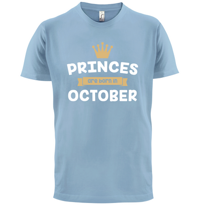 Princes Are Born In October T Shirt