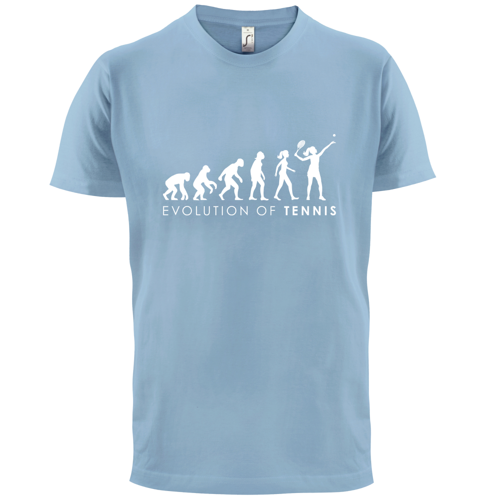 Evolution Of Woman Tennis T Shirt