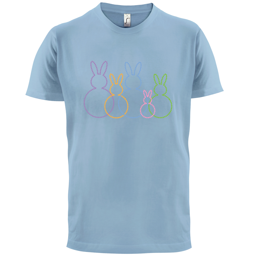 Bunny Family Outline T Shirt