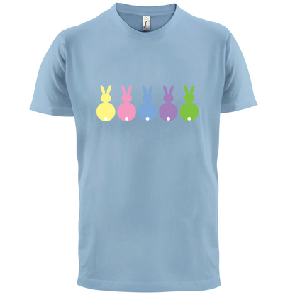 Multi Colour Easter Bunny's T Shirt