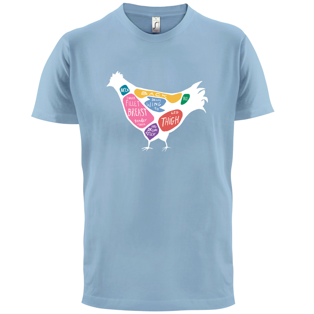 Butcher Chicken Diagram T Shirt