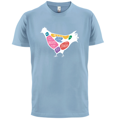 Butcher Chicken Diagram T Shirt