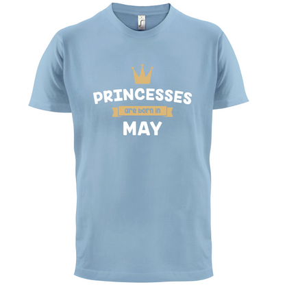 Princesses Are Born In May T Shirt