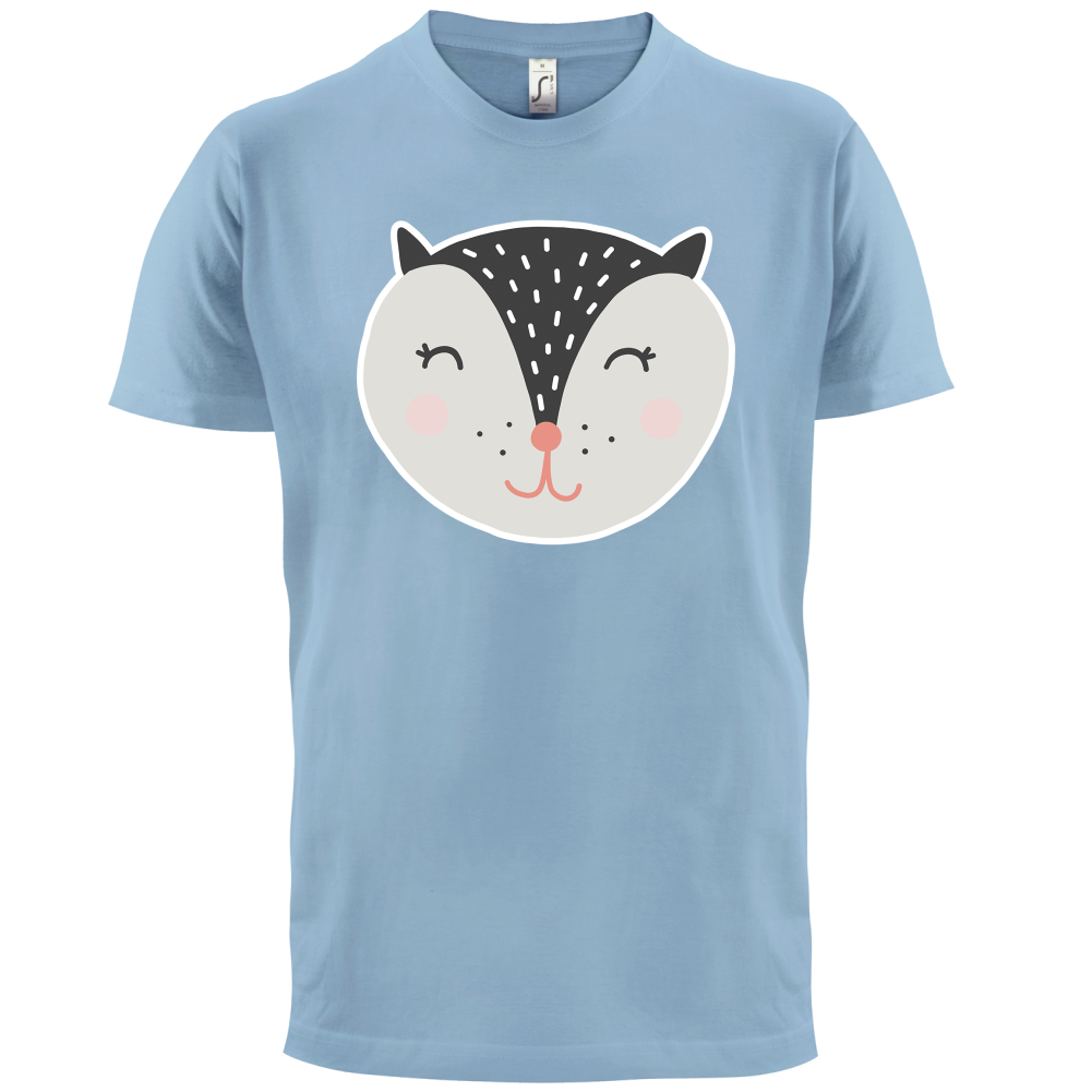 Smiley Face Badger T Shirt