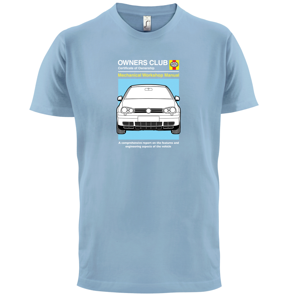 Car Owners Manual Golf MK4 T Shirt