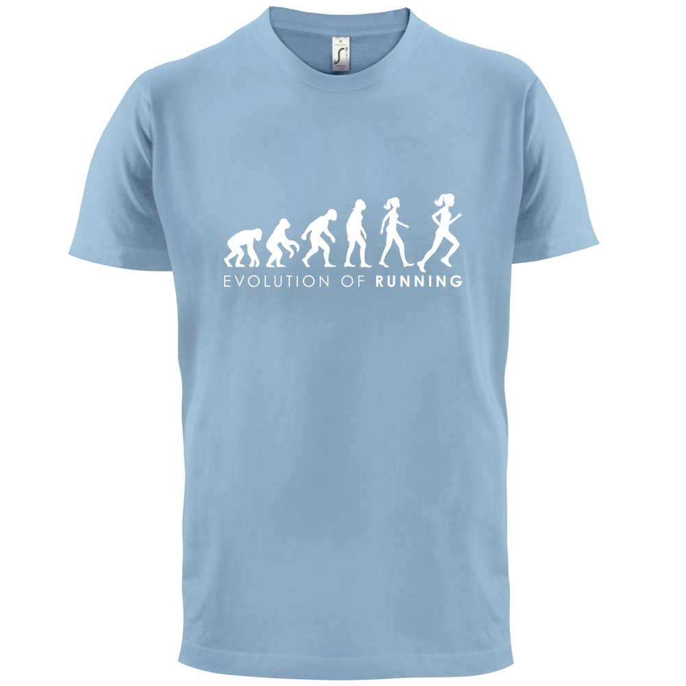 Evolution Of Woman Running T Shirt
