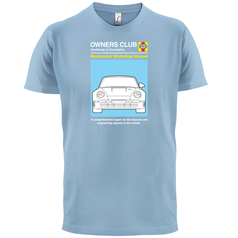 Car Owners Manual 959 Turbo T Shirt