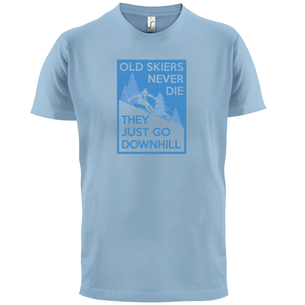 Skiers Go Downhill T Shirt