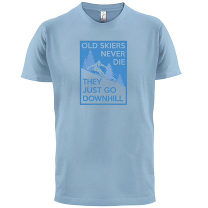 Skiers Go Downhill T Shirt