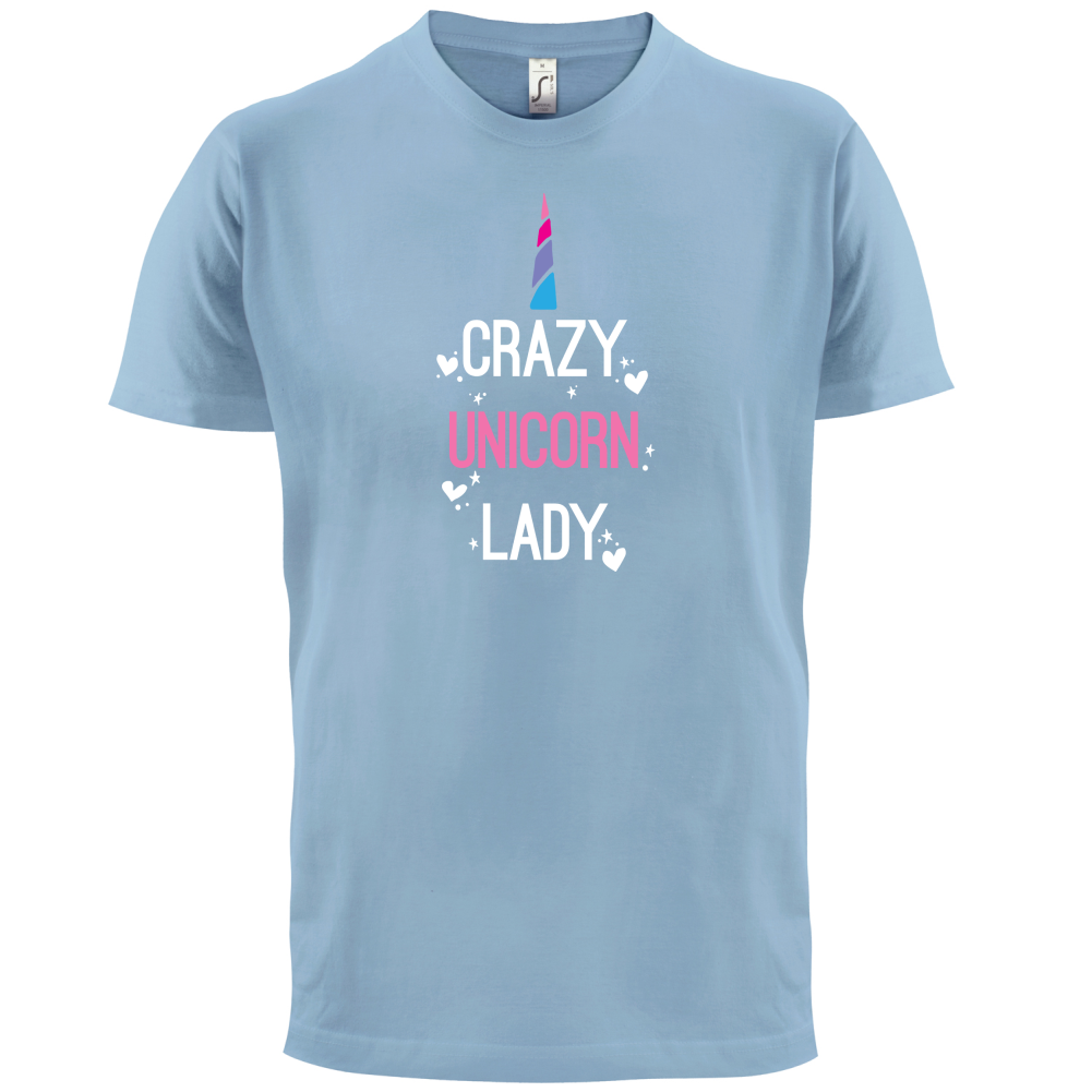 Crazy Unicorn Lady T Shirt