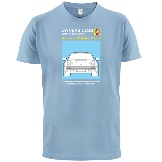 Car Owners Manual 964 Turbo T Shirt