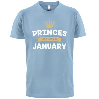 Princes Are Born In January T Shirt