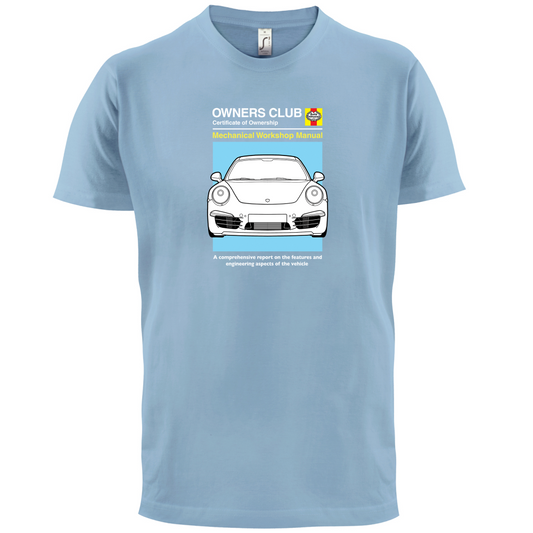 Car Owners Manual 911 T Shirt