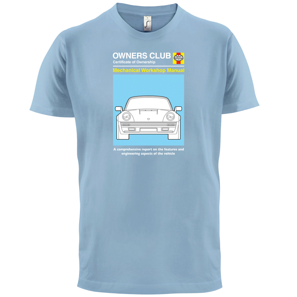 Car Owners Manual 964 Turbo T Shirt