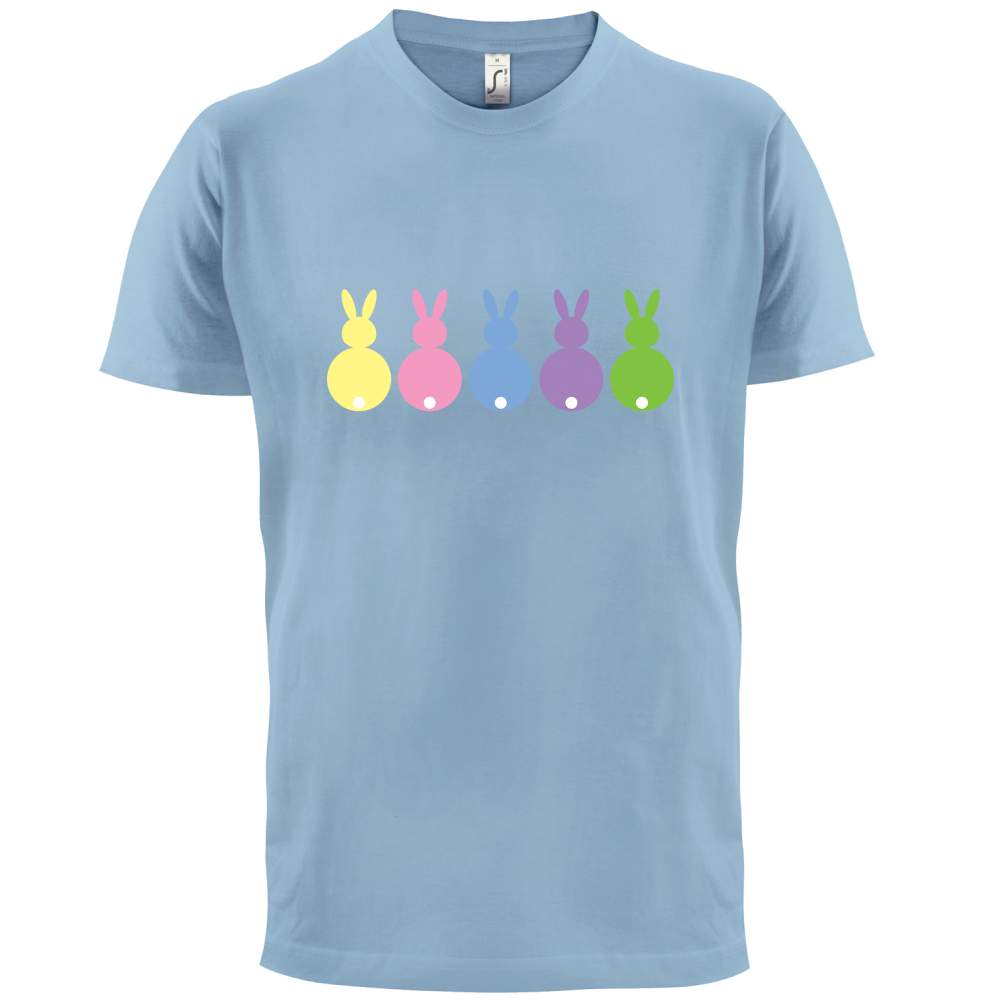 Multi Colour Easter Bunny's T Shirt