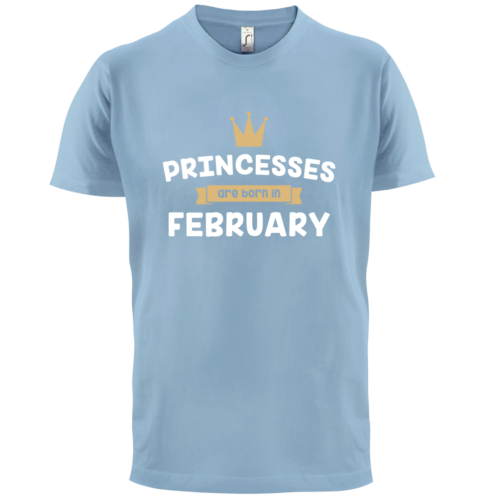Princesses Are Born In February T Shirt
