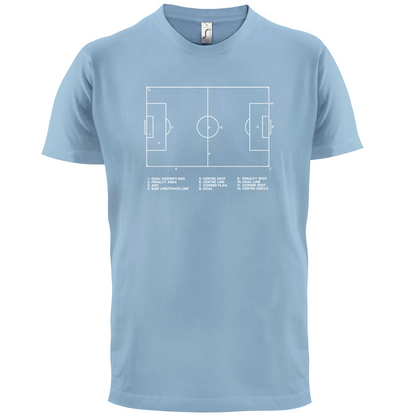 Football Pitch Diagram T Shirt