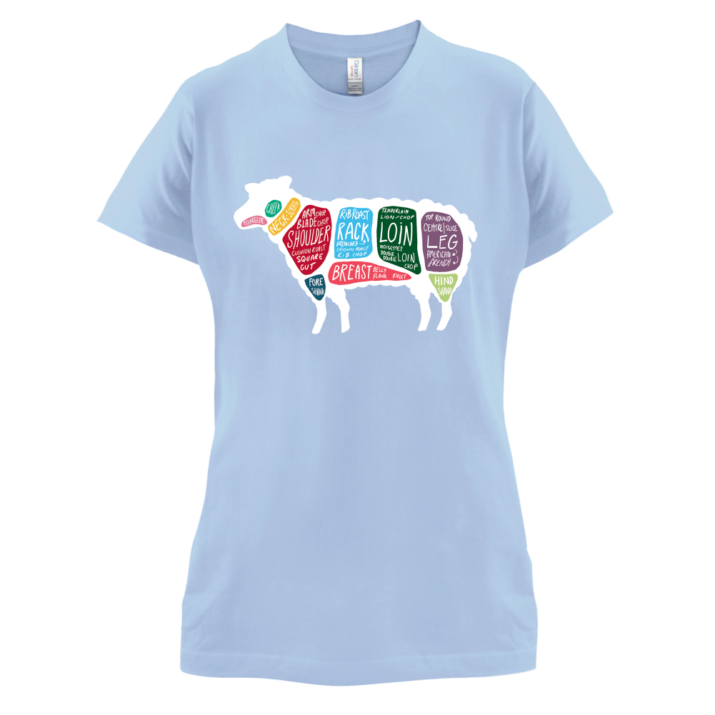 Butcher Sheep Diagram T Shirt