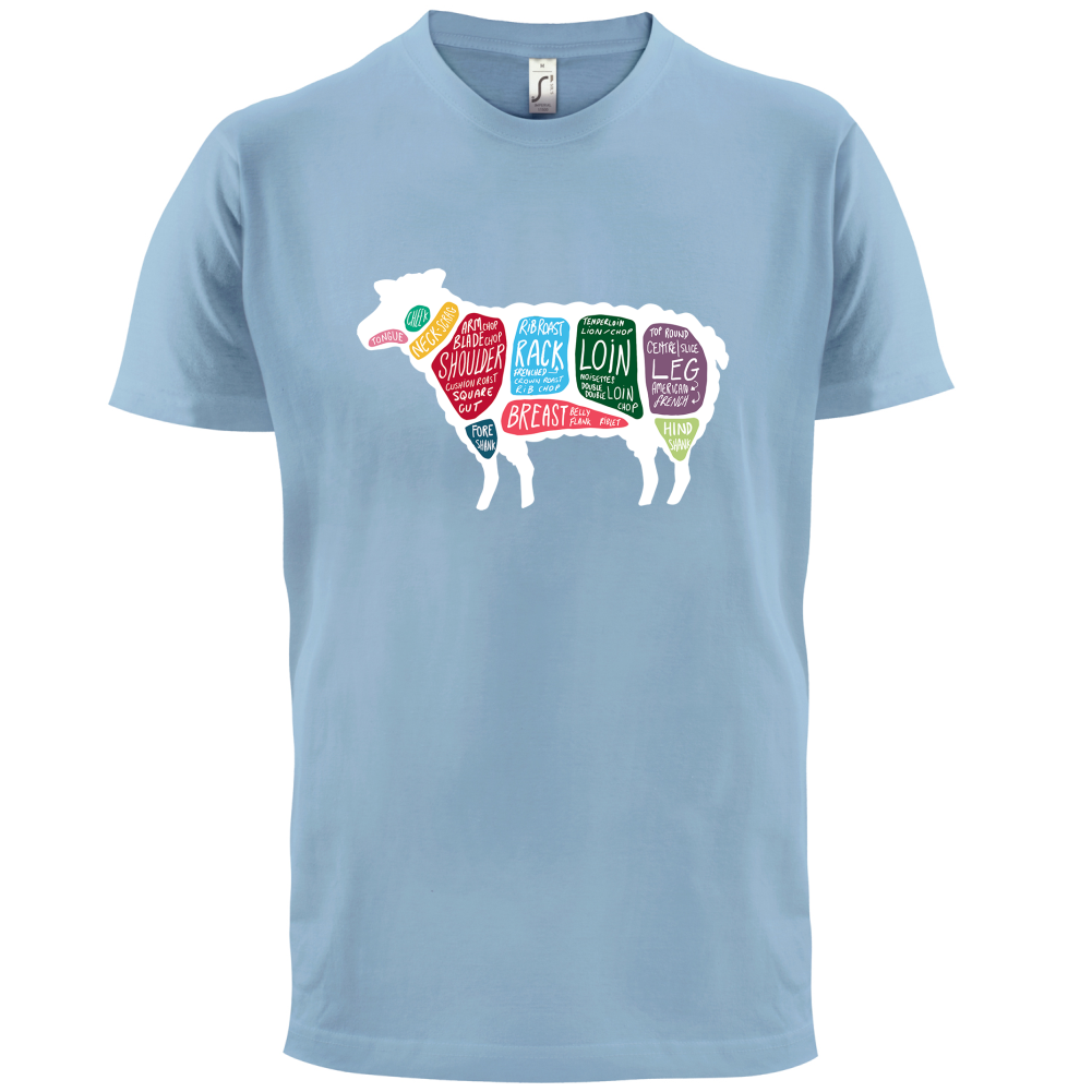 Butcher Sheep Diagram T Shirt