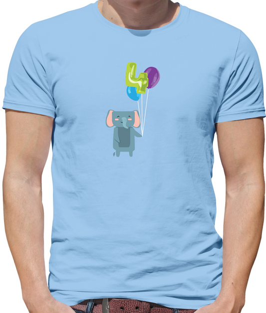 4th Birthday Elephant T Shirt