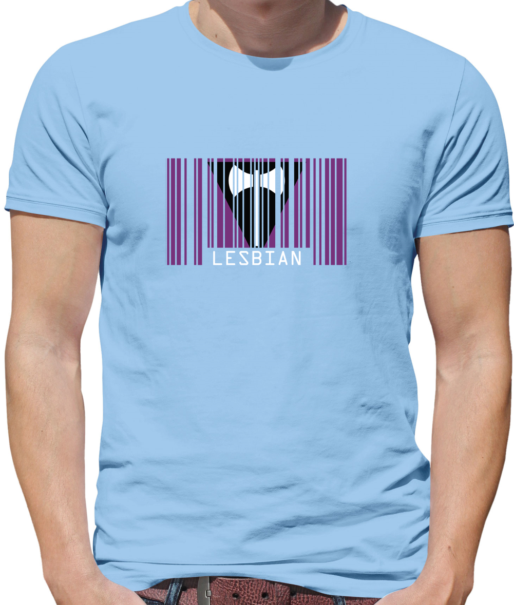 LGBT Barcode Flags - Lesbian T Shirt