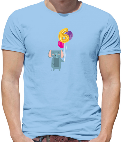 6th Birthday Elephant T Shirt