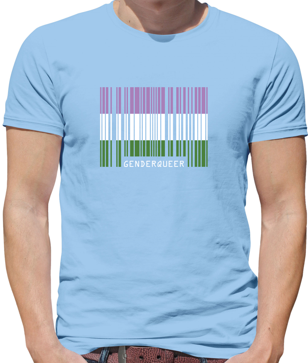LGBT Barcode Flags - Gender Queer T Shirt