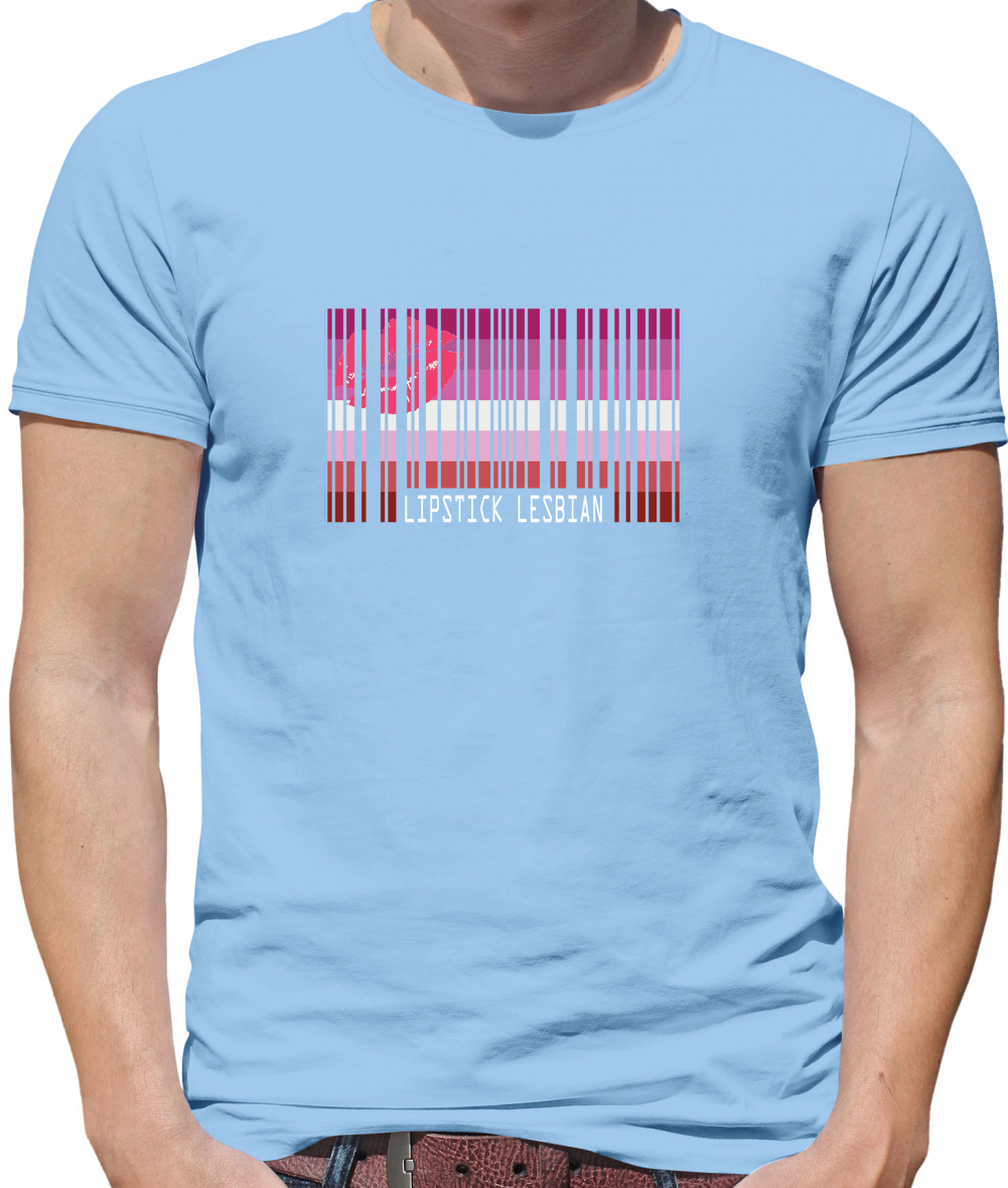 LGBT Barcode Flags - Lipstick Lesbian T Shirt