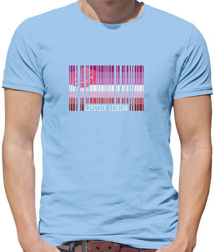 LGBT Barcode Flags - Lipstick Lesbian T Shirt