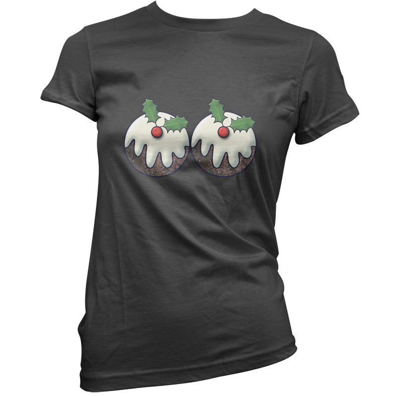 Christmas Pudding Boobs T Shirt