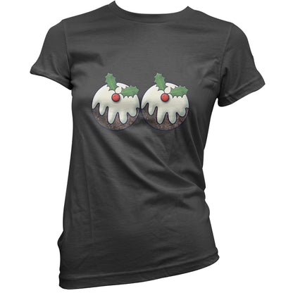 Christmas Pudding Boobs T Shirt